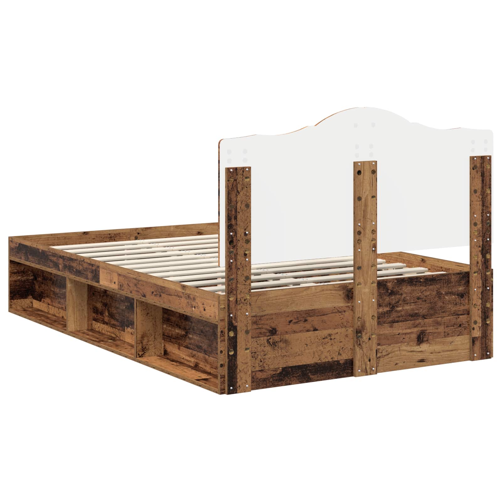Bettrahmen Altholz 135 x 190 cm Massives Kiefernholz