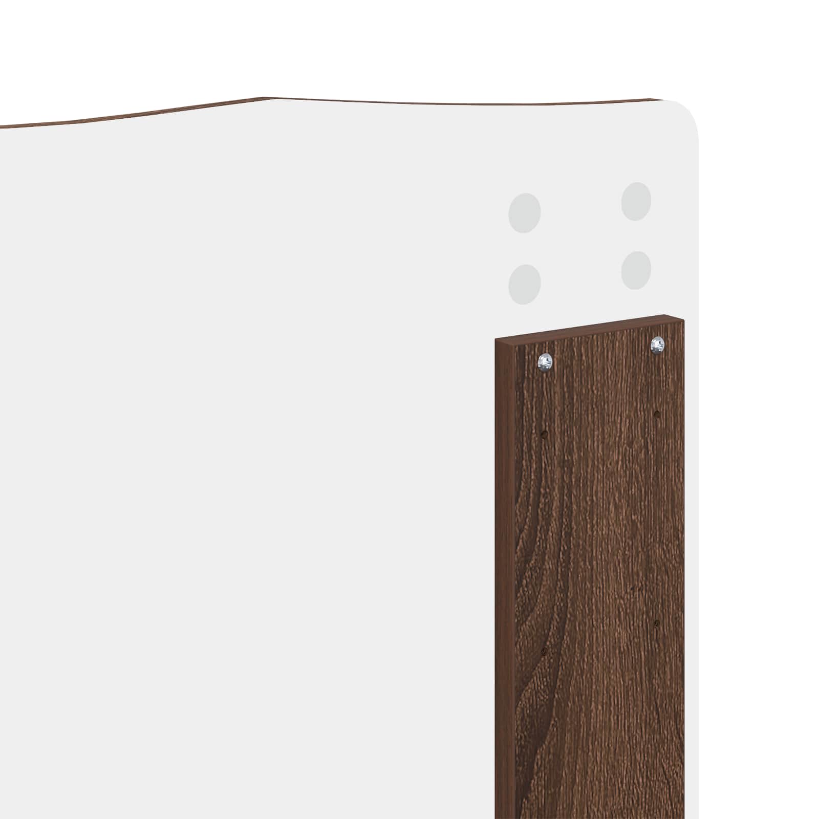 Bettrahmen Braun Eichen-Optik 120 x 200 cm Massives Kiefernholz