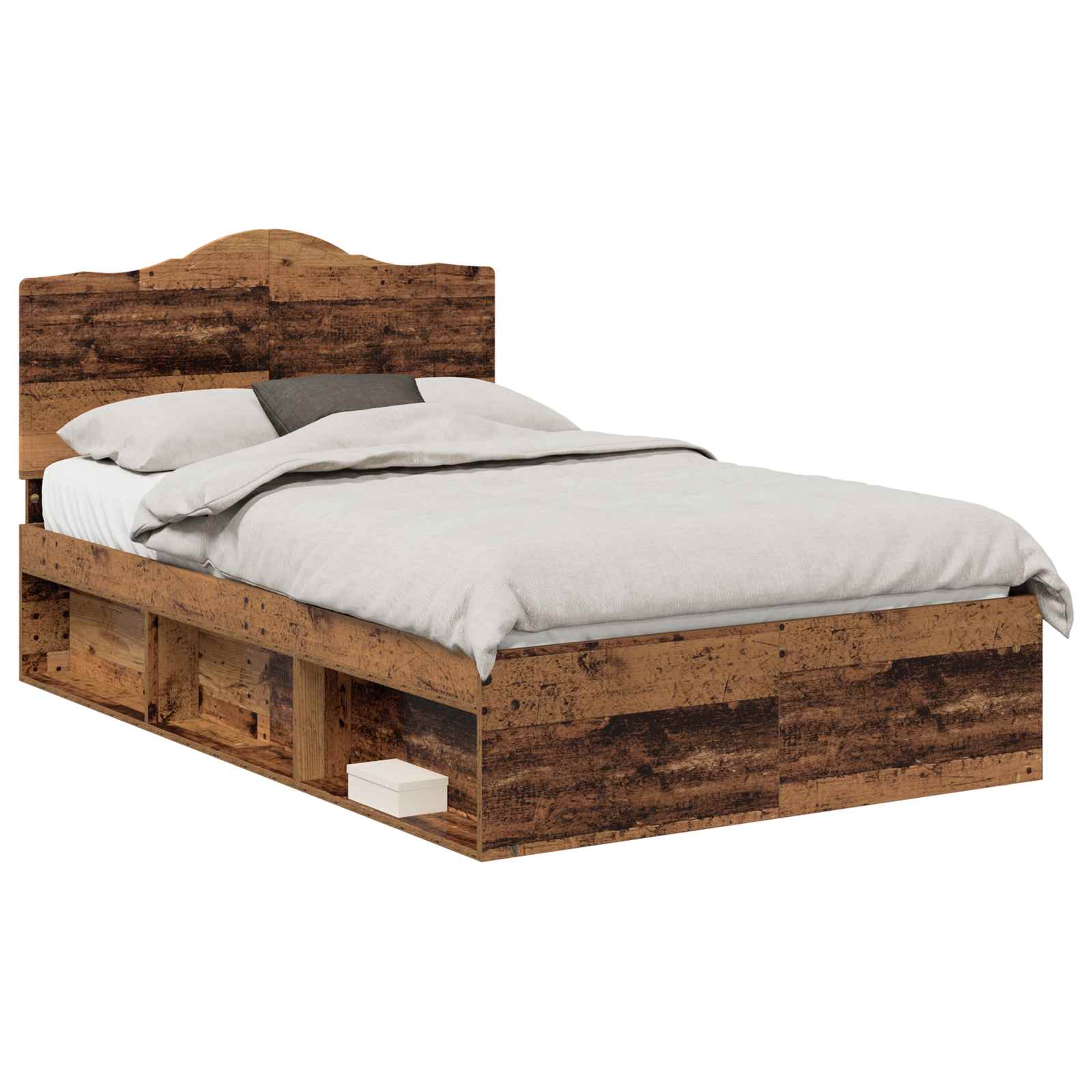 Bettrahmen Altholz 120 x 190 cm Massives Kiefernholz