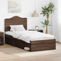 Bettrahmen Braun Eichen-Optik 90 x 200 cm Massives Kiefernholz