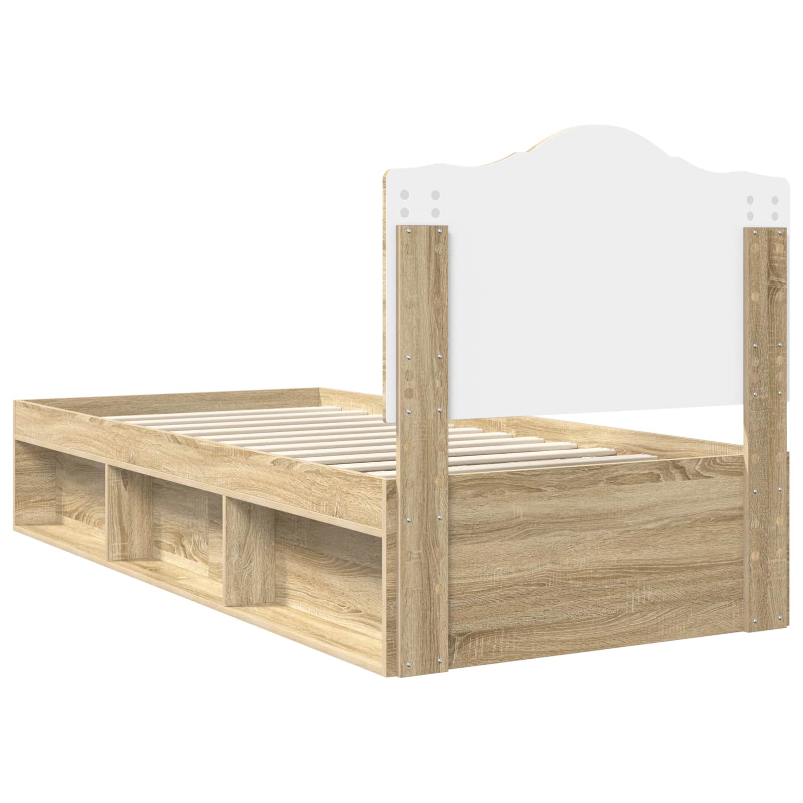 Bettrahmen Sonoma-Eiche 75 x 190 cm Massives Kiefernholz