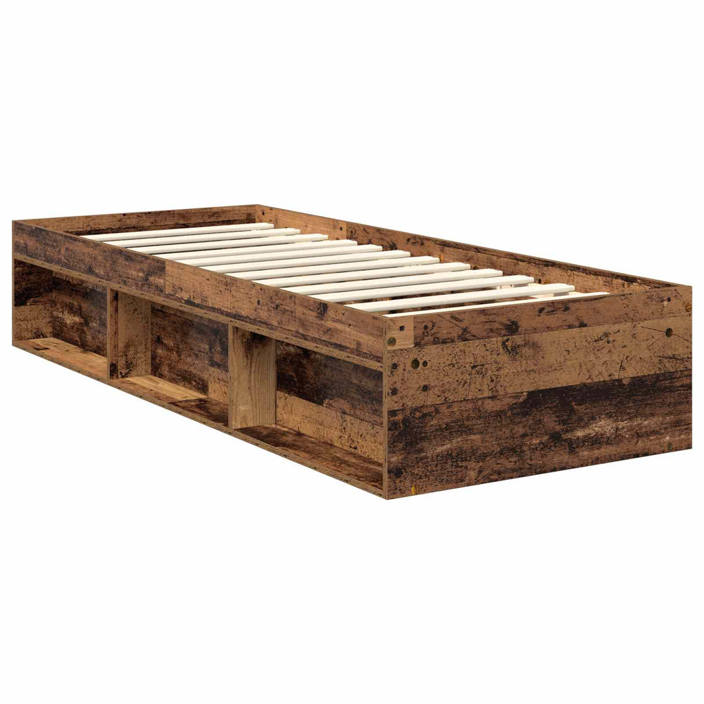 Bettrahmen Altholz 75 x 190 cm Massives Kiefernholz