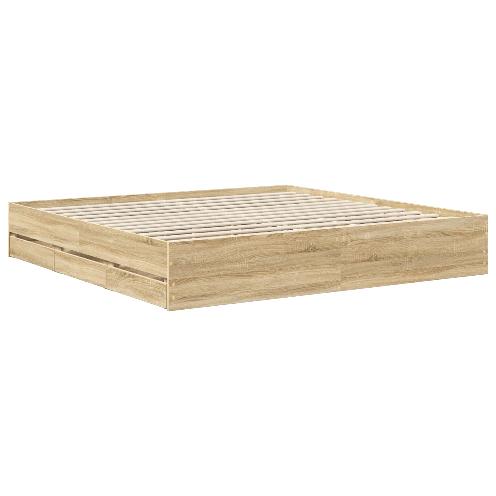 Bettrahmen Sonoma-Eiche 200 x 200 cm Ingenieurs Holz