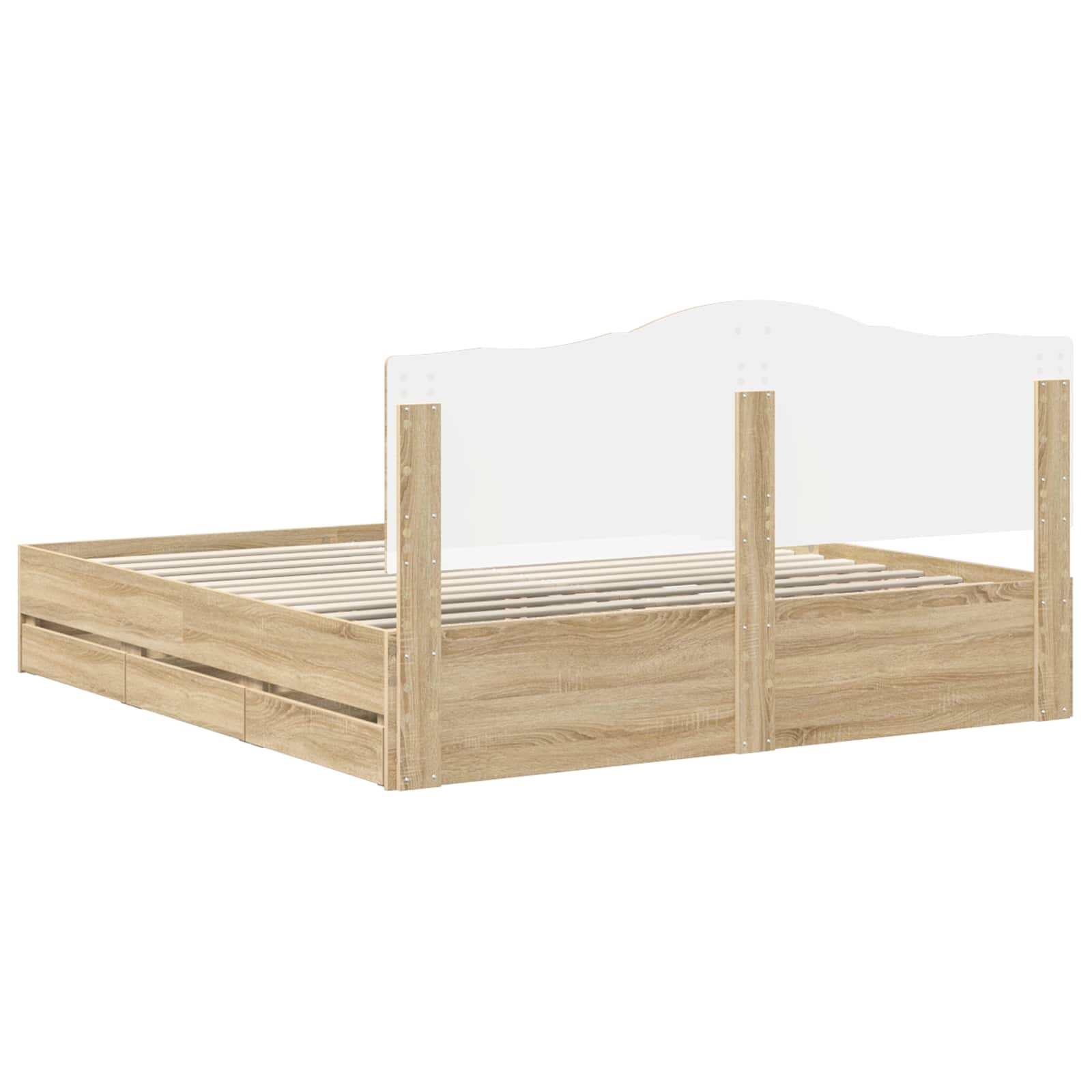 Bettrahmen Sonoma-Eiche 200 x 200 cm Ingenieurs Holz