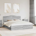 Bettrahmen Graues Sonoma 200 x 200 cm Ingenieurs Holz