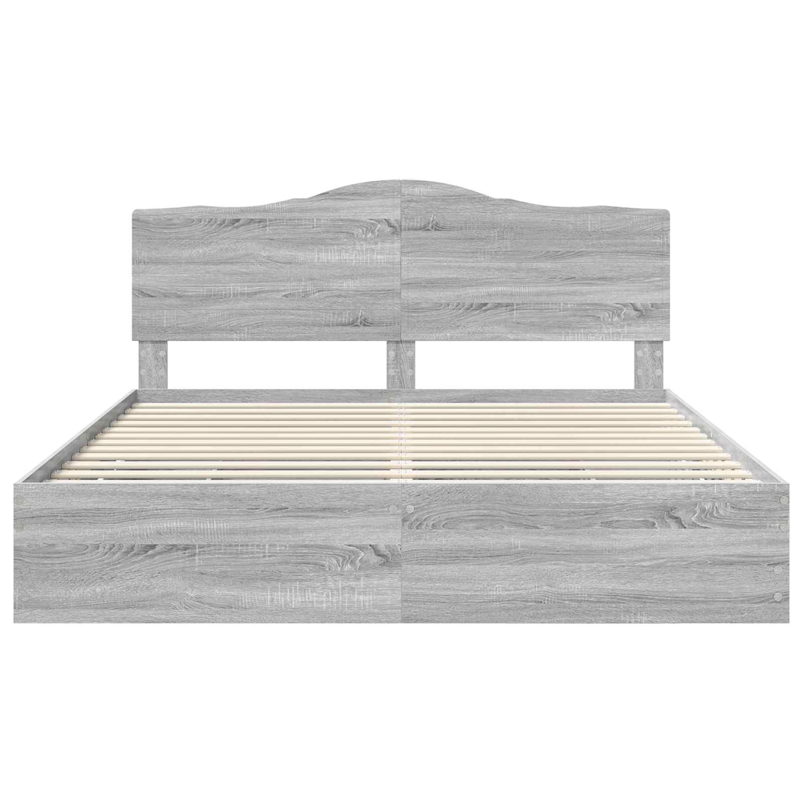 Bettrahmen Graues Sonoma 200 x 200 cm Ingenieurs Holz