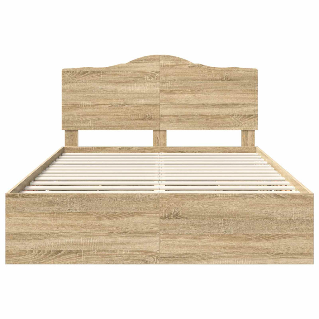 Bettrahmen Sonoma-Eiche 160 x 200 cm Ingenieurs Holz