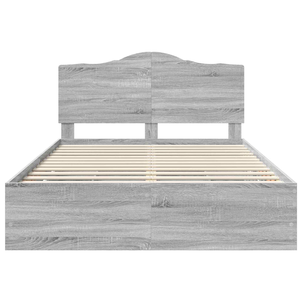 Bettrahmen Graues Sonoma 160 x 200 cm Ingenieurs Holz