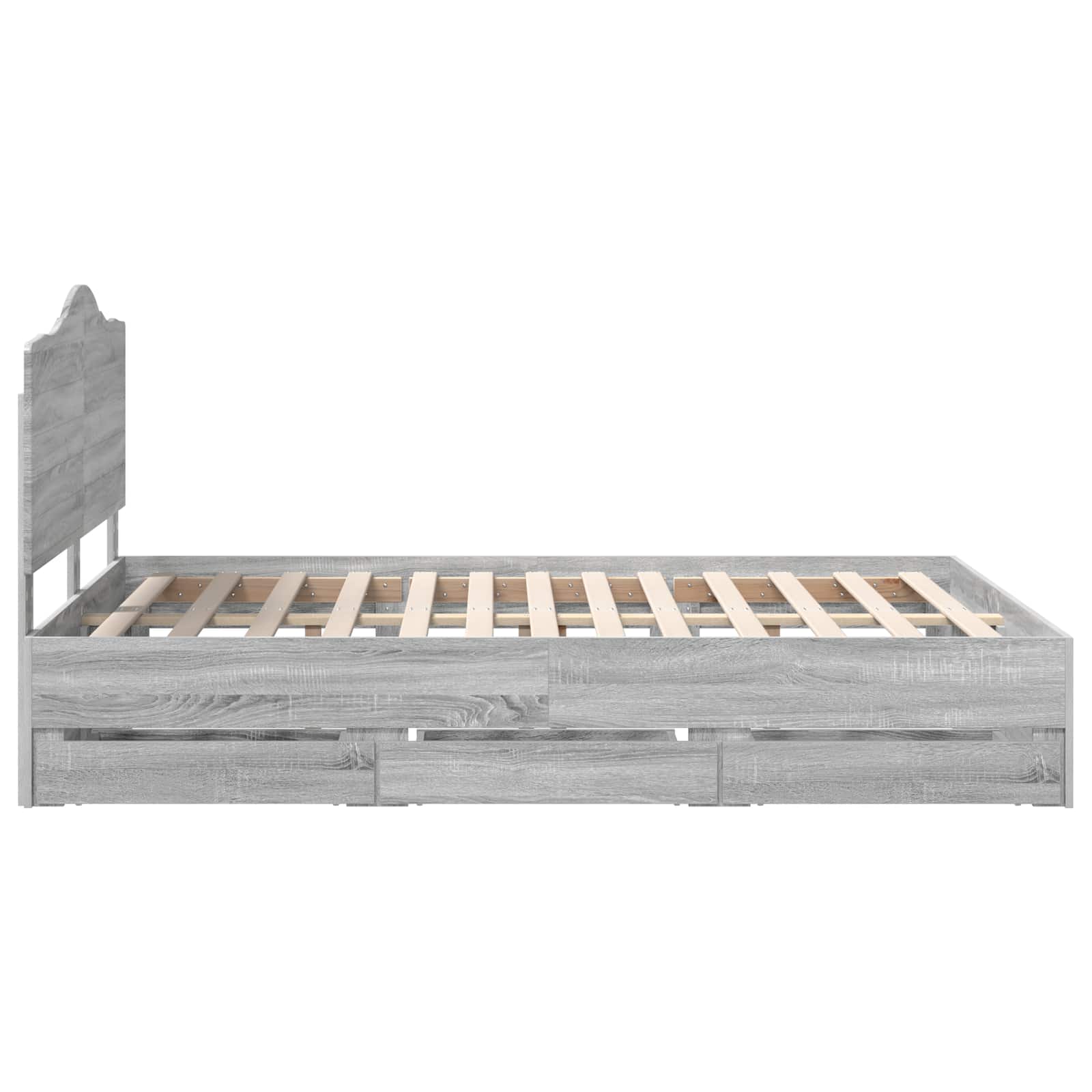 Bettrahmen Graues Sonoma 160 x 200 cm Ingenieurs Holz