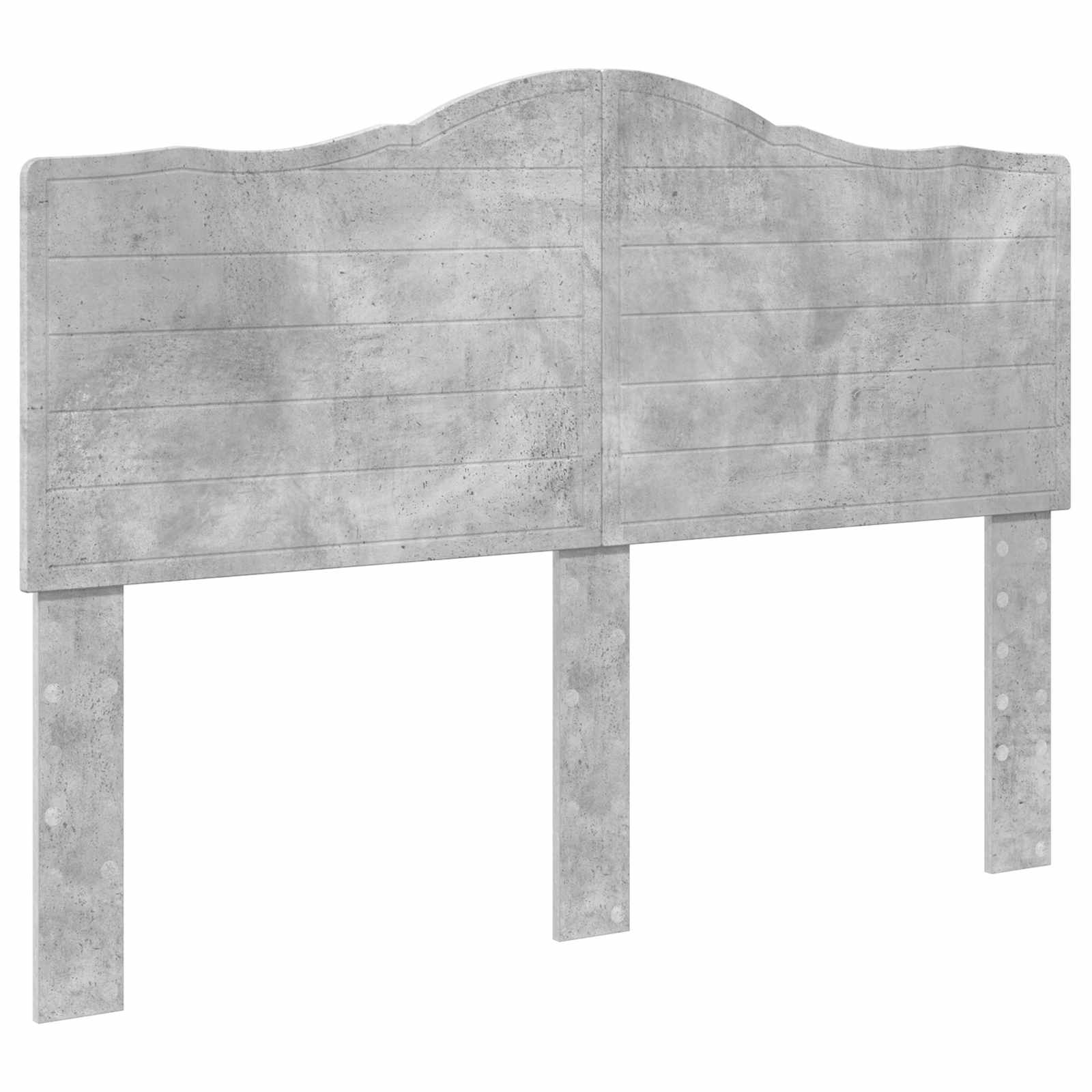 Bettrahmen mit Kopfteil Betongrau 150 x 200 cm Ingenieurs Holz