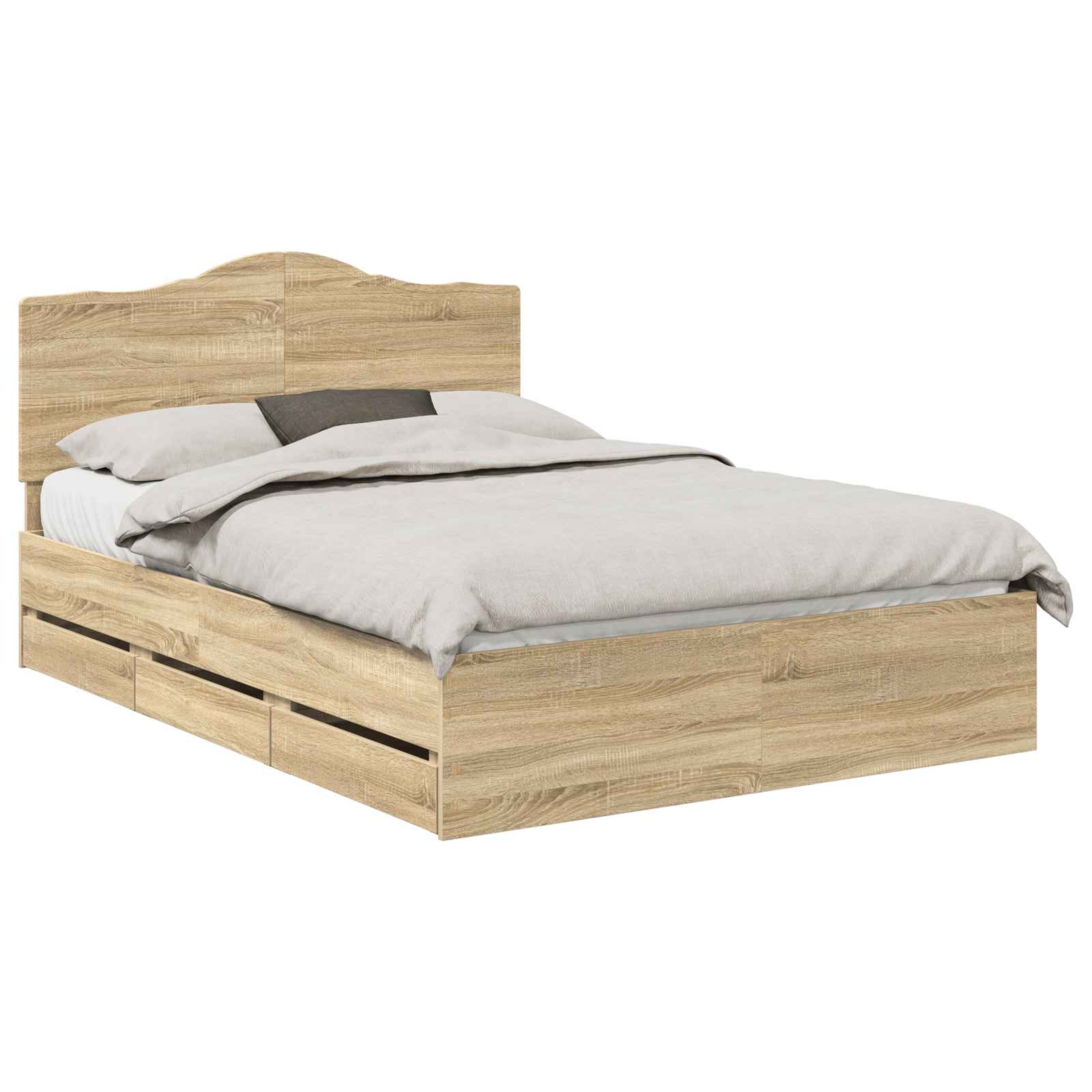 Bettrahmen Sonoma-Eiche 140 x 200 cm Ingenieurs Holz