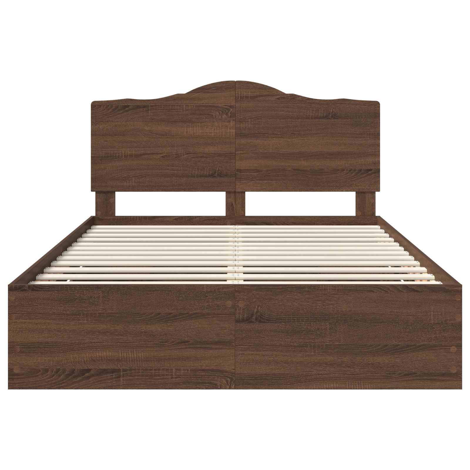Bettrahmen Braun Eichen-Optik 140 x 200 cm Ingenieurs Holz