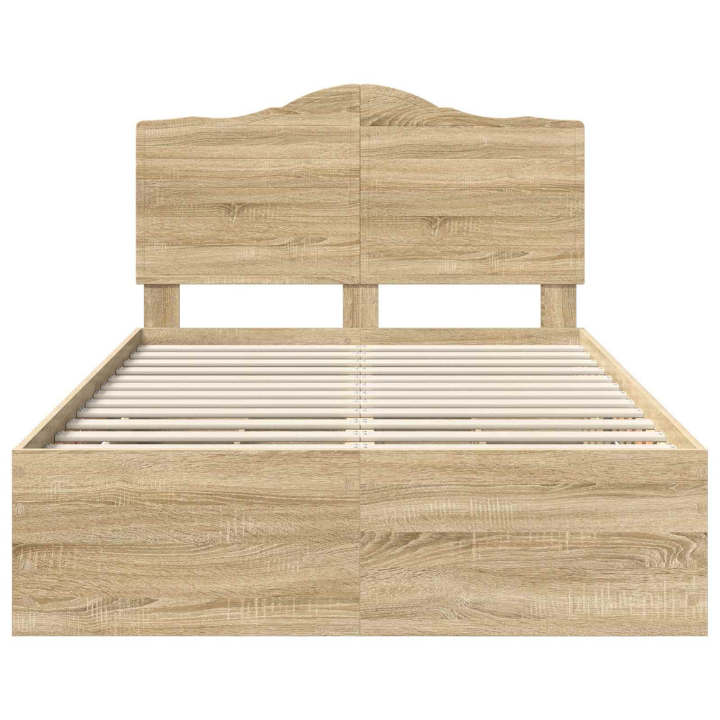 Bettrahmen Sonoma-Eiche 120 x 200 cm Ingenieurs Holz
