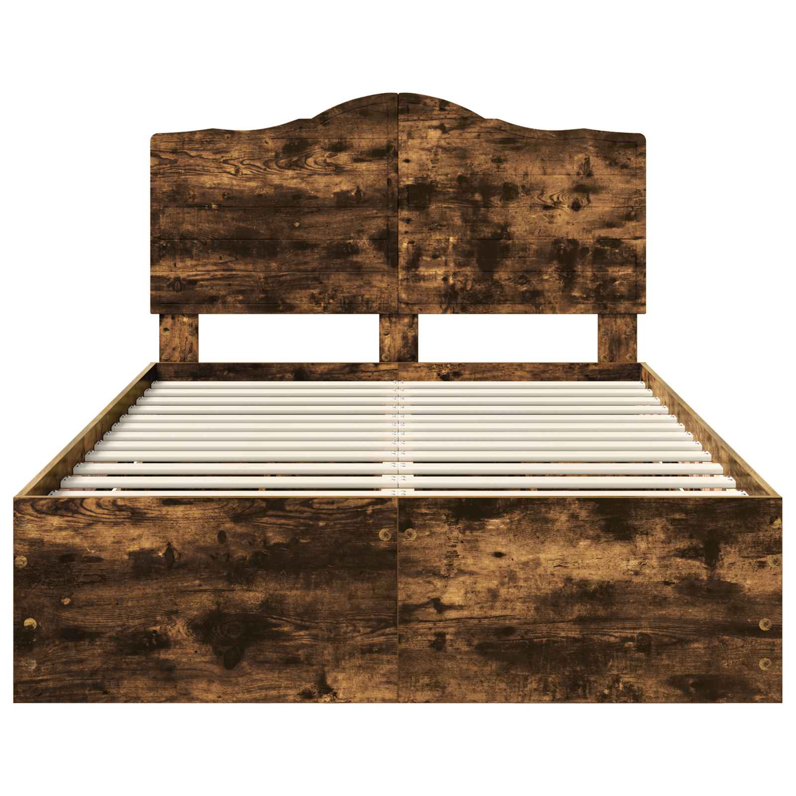 Bettrahmen Geräucherte Eiche 120 x 190 cm Ingenieurs Holz