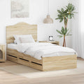 Bettrahmen Sonoma-Eiche 100 x 200 cm Ingenieurs Holz
