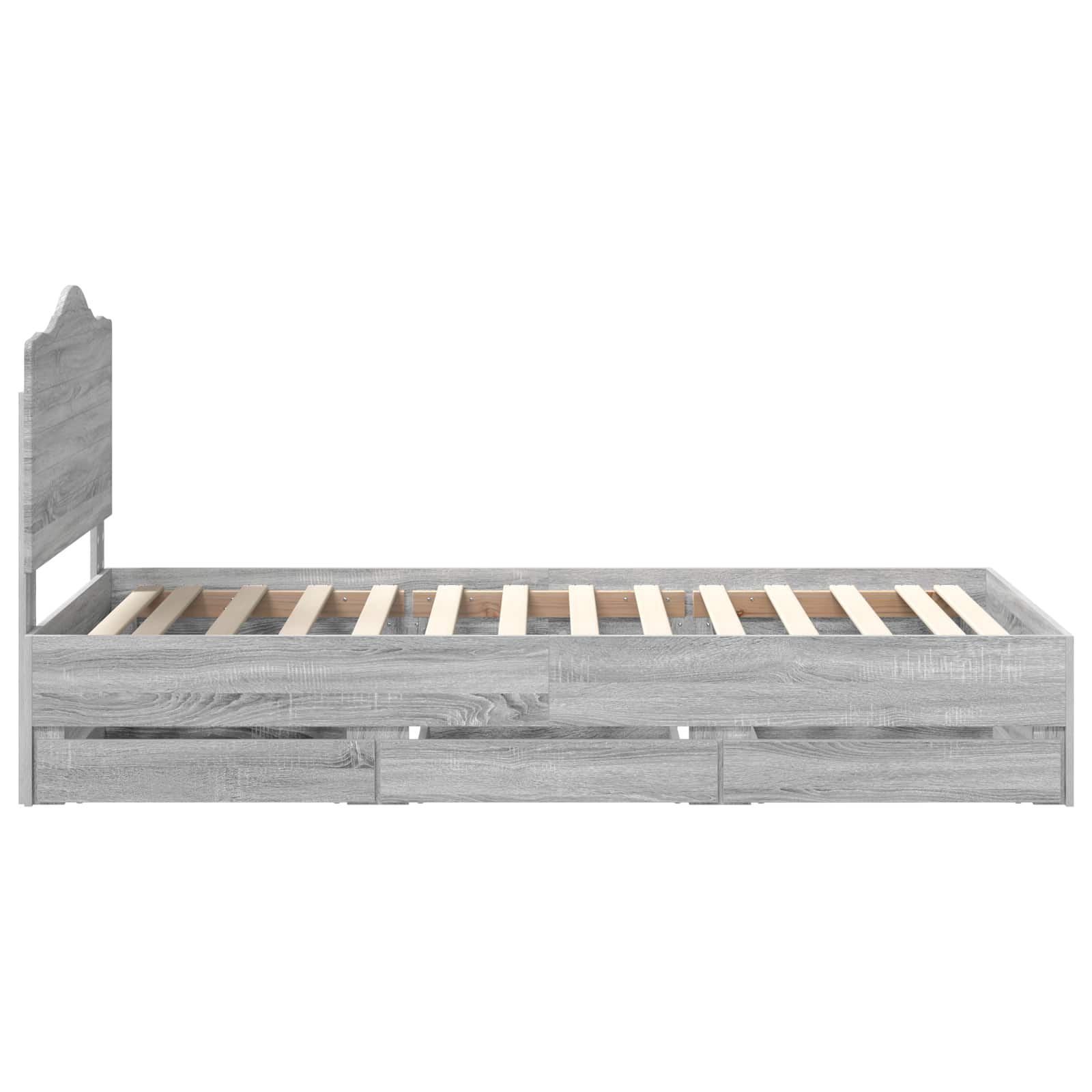 Bettrahmen Graues Sonoma 100 x 200 cm Ingenieurs Holz