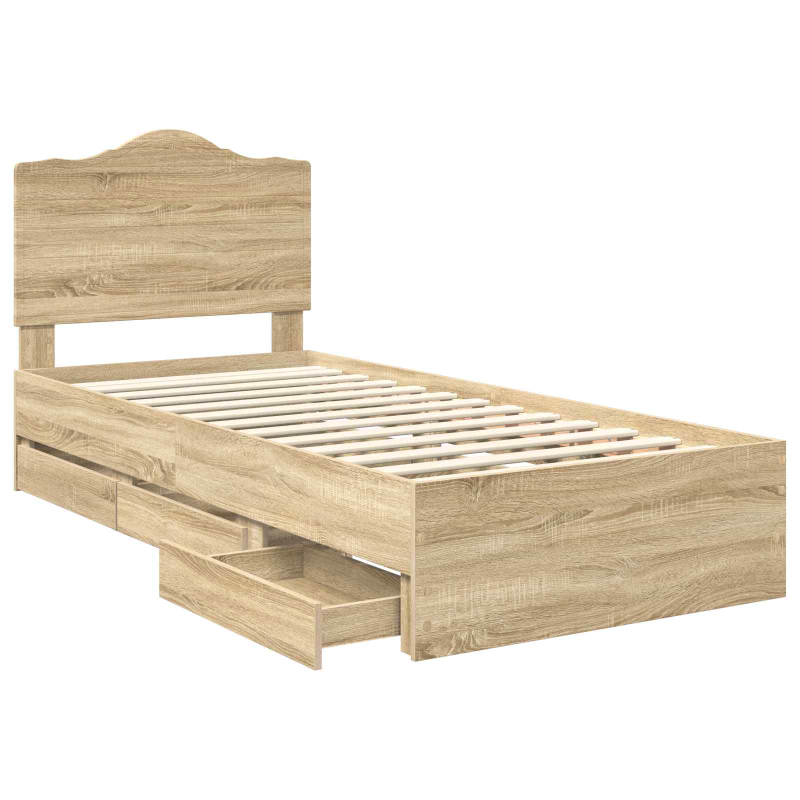 Bettrahmen Sonoma-Eiche 90 x 200 cm Ingenieurs Holz