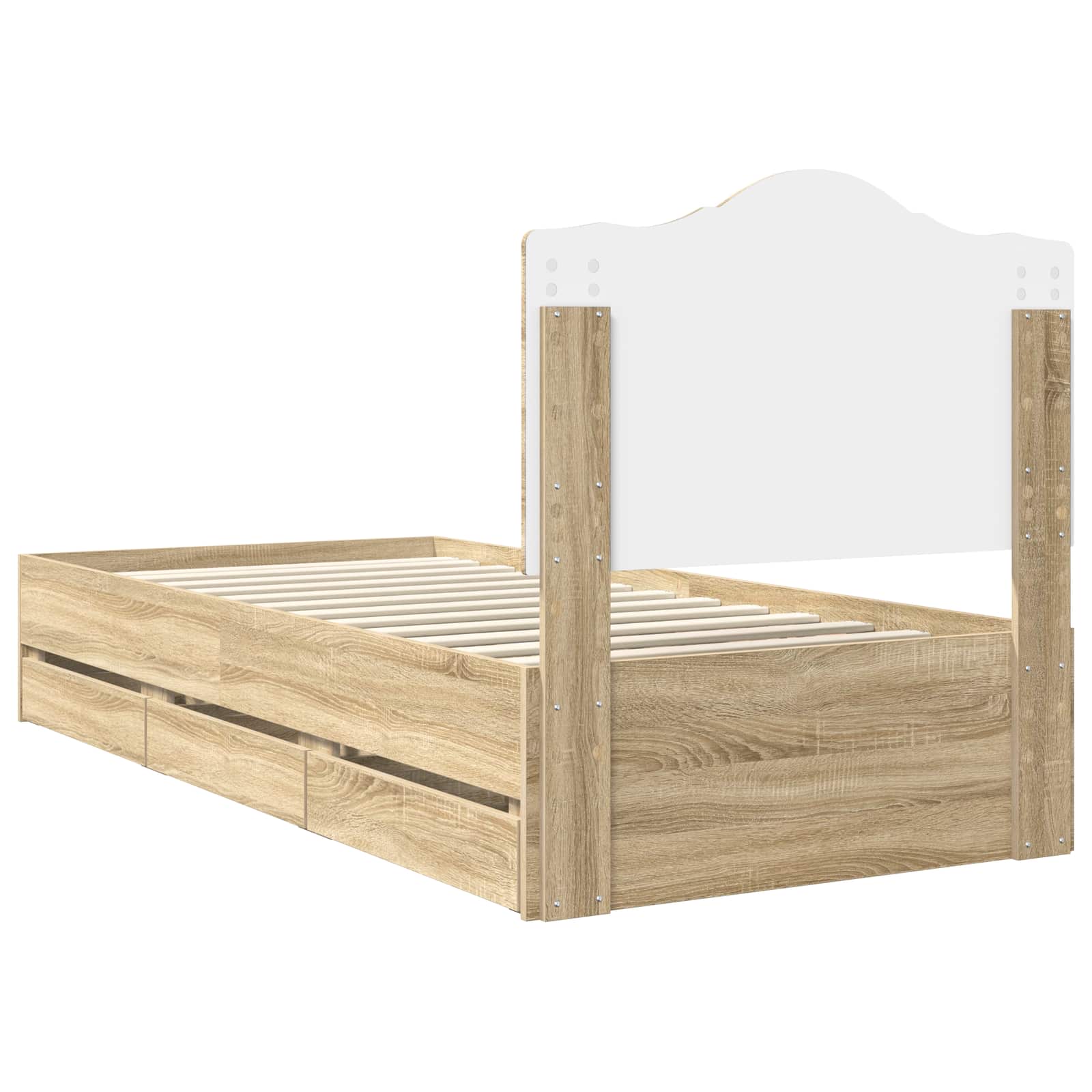 Bettrahmen Sonoma-Eiche 90 x 200 cm Ingenieurs Holz
