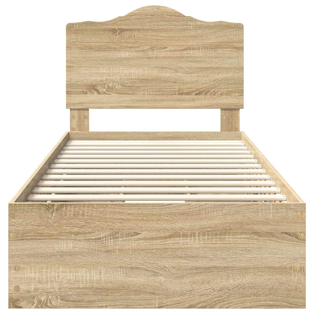 Bettrahmen Sonoma-Eiche 90 x 190 cm Ingenieurs Holz