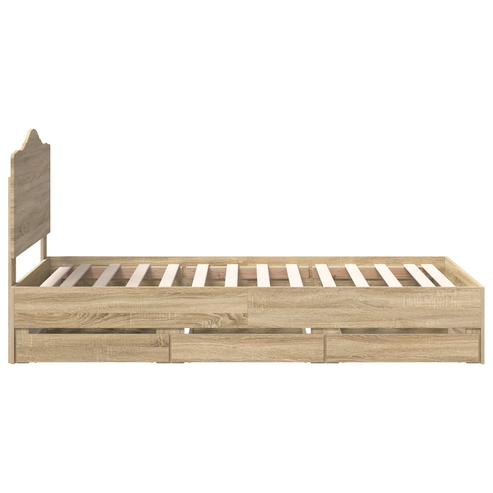 Bettrahmen Sonoma-Eiche 90 x 190 cm Ingenieurs Holz