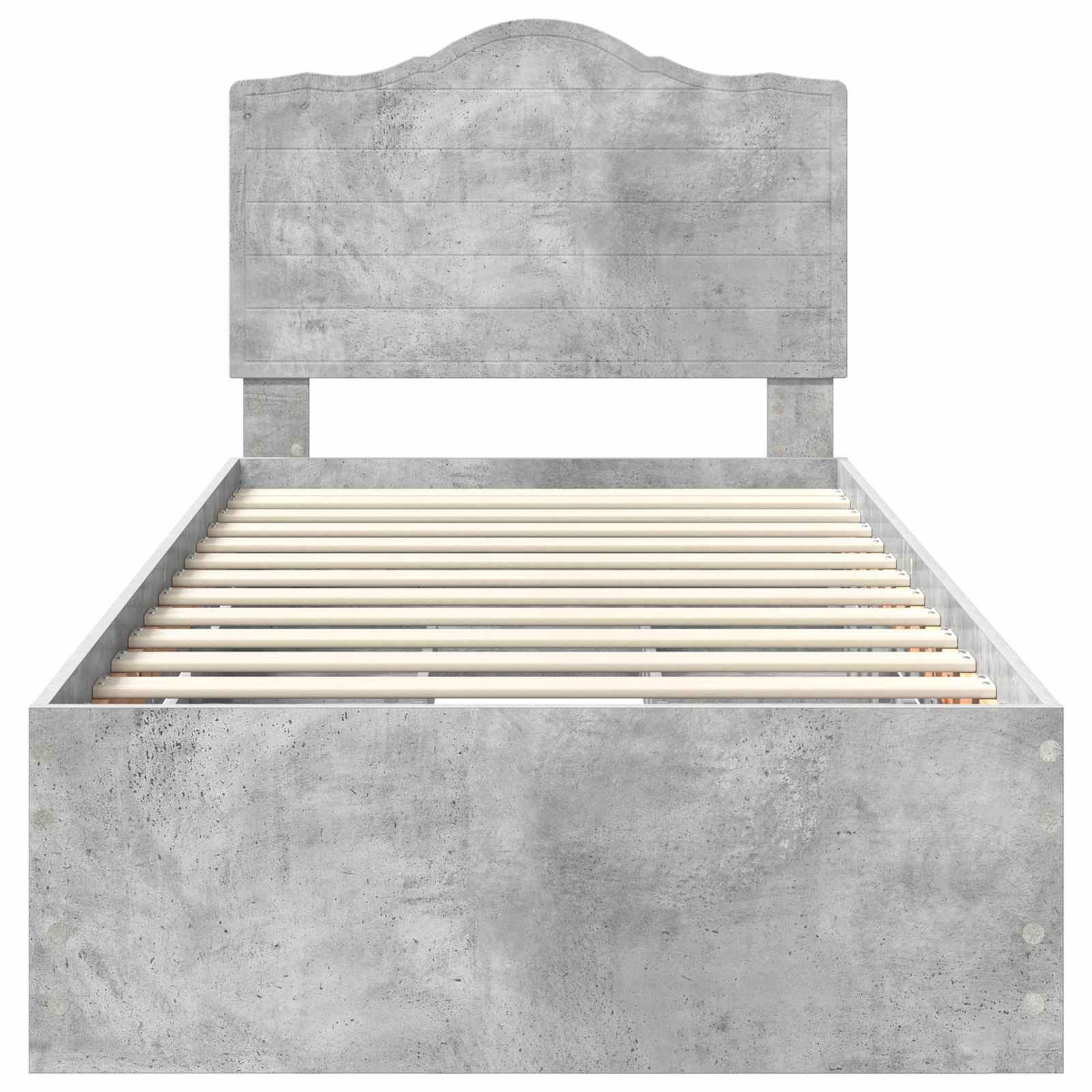 Bettrahmen mit Schubladen Betongrau 75 x 190 cm Ingenieurs Holz