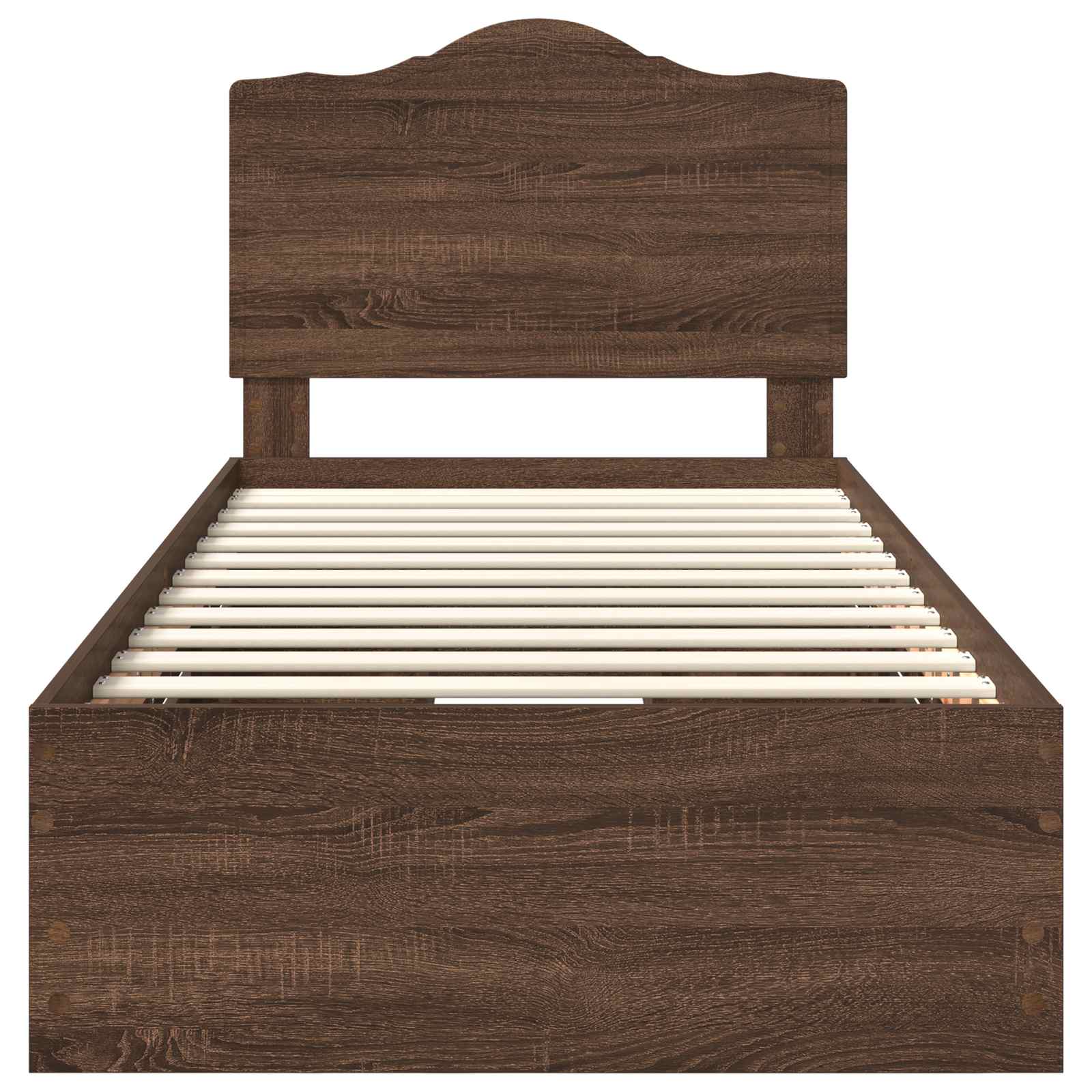 Bettrahmen Braun Eichen-Optik 75 x 190 cm Ingenieurs Holz