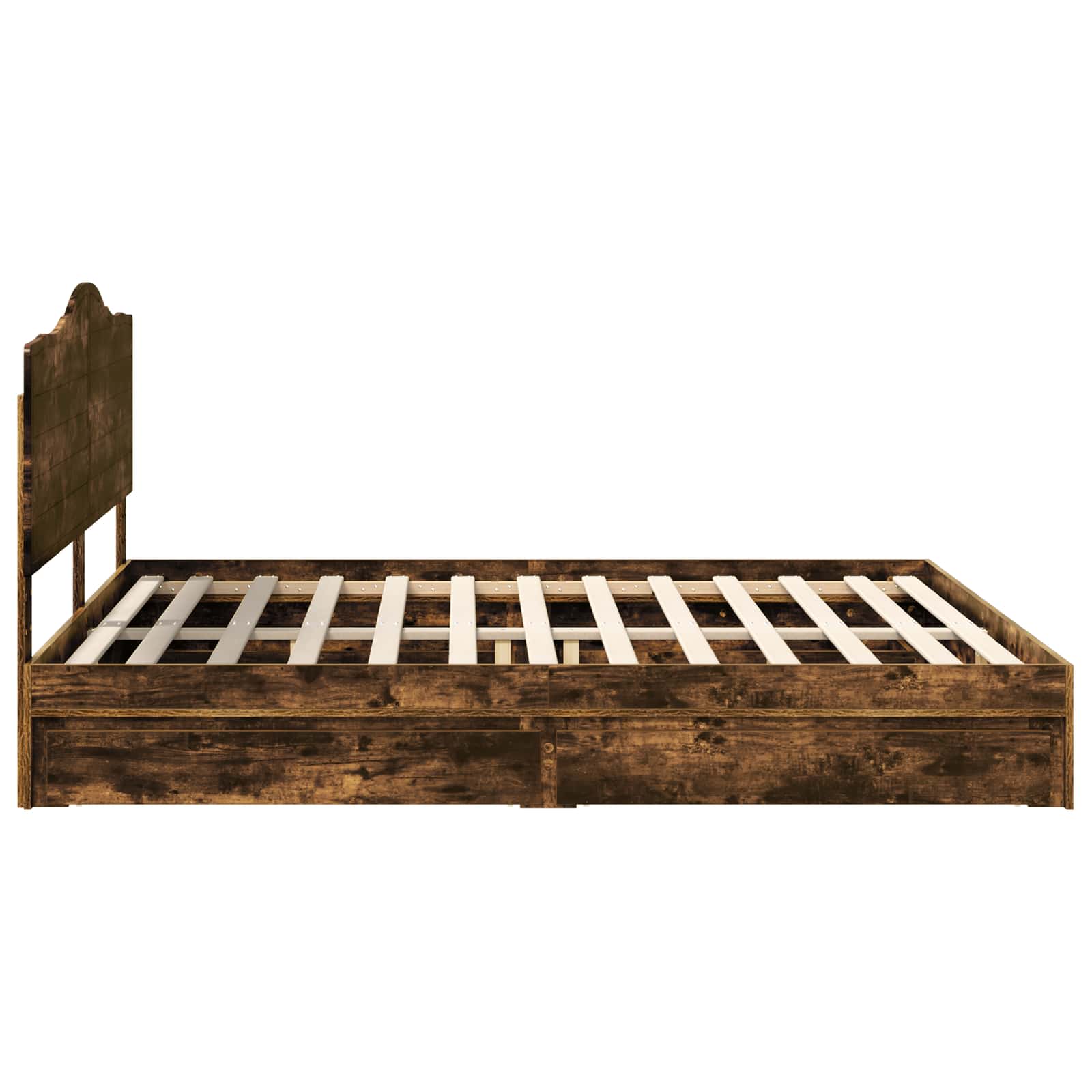 Aufbewahrungsbett Geräucherte Eiche 180 x 200 cm Holzwerkstoff