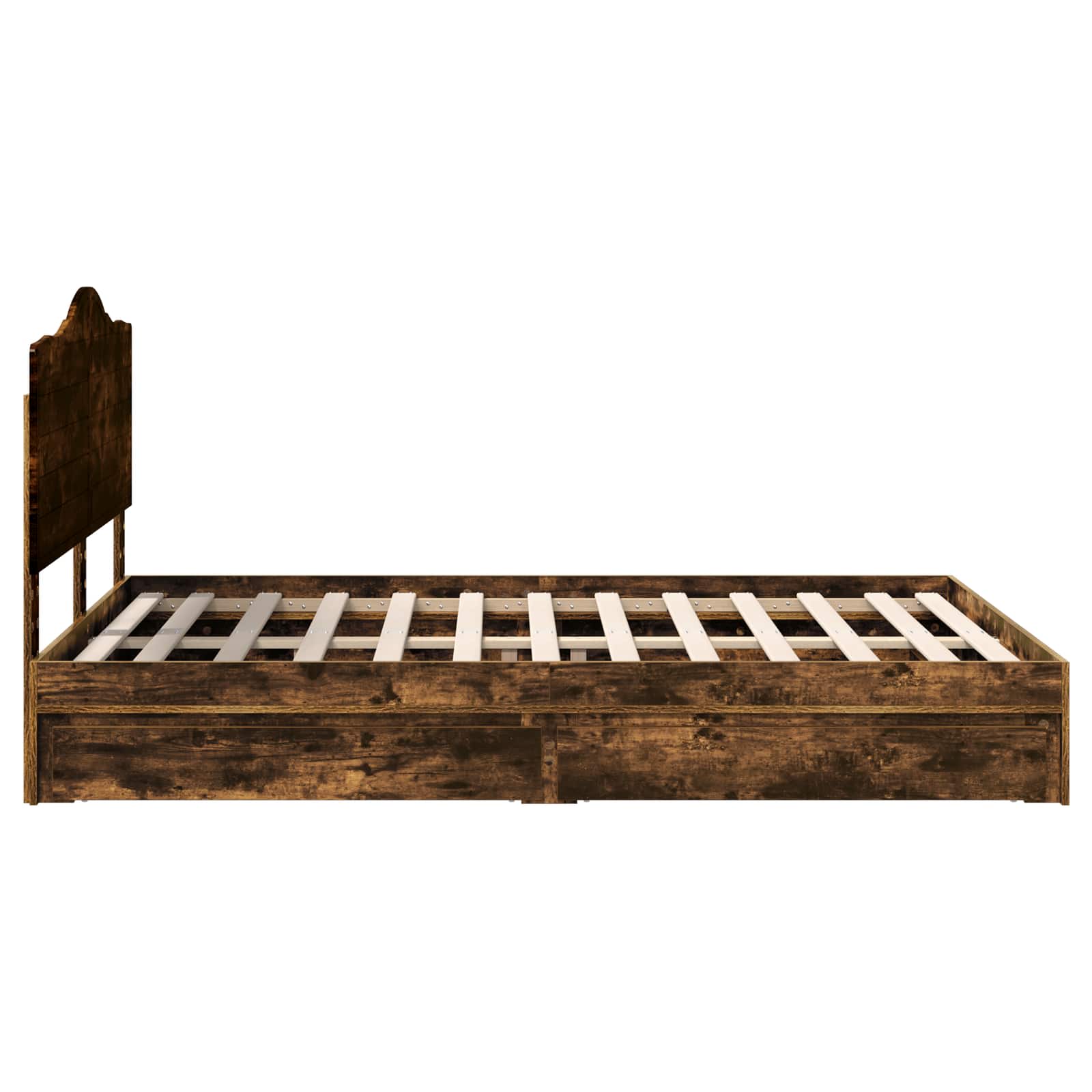 Aufbewahrungsbett Geräucherte Eiche 160 x 200 cm Holzwerkstoff