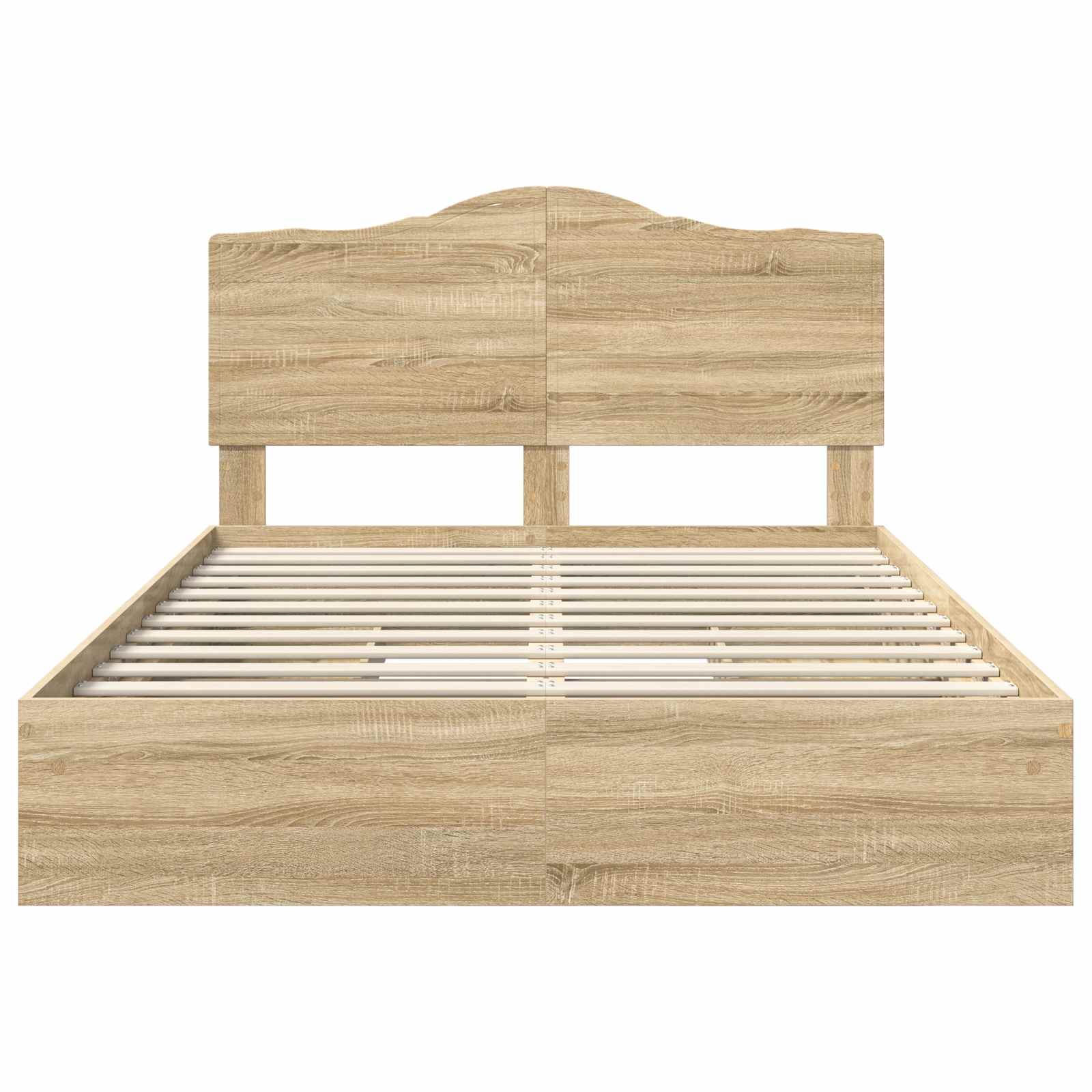 Aufbewahrungsbett Sonoma-Eiche 140 x 190 cm Holzwerkstoff