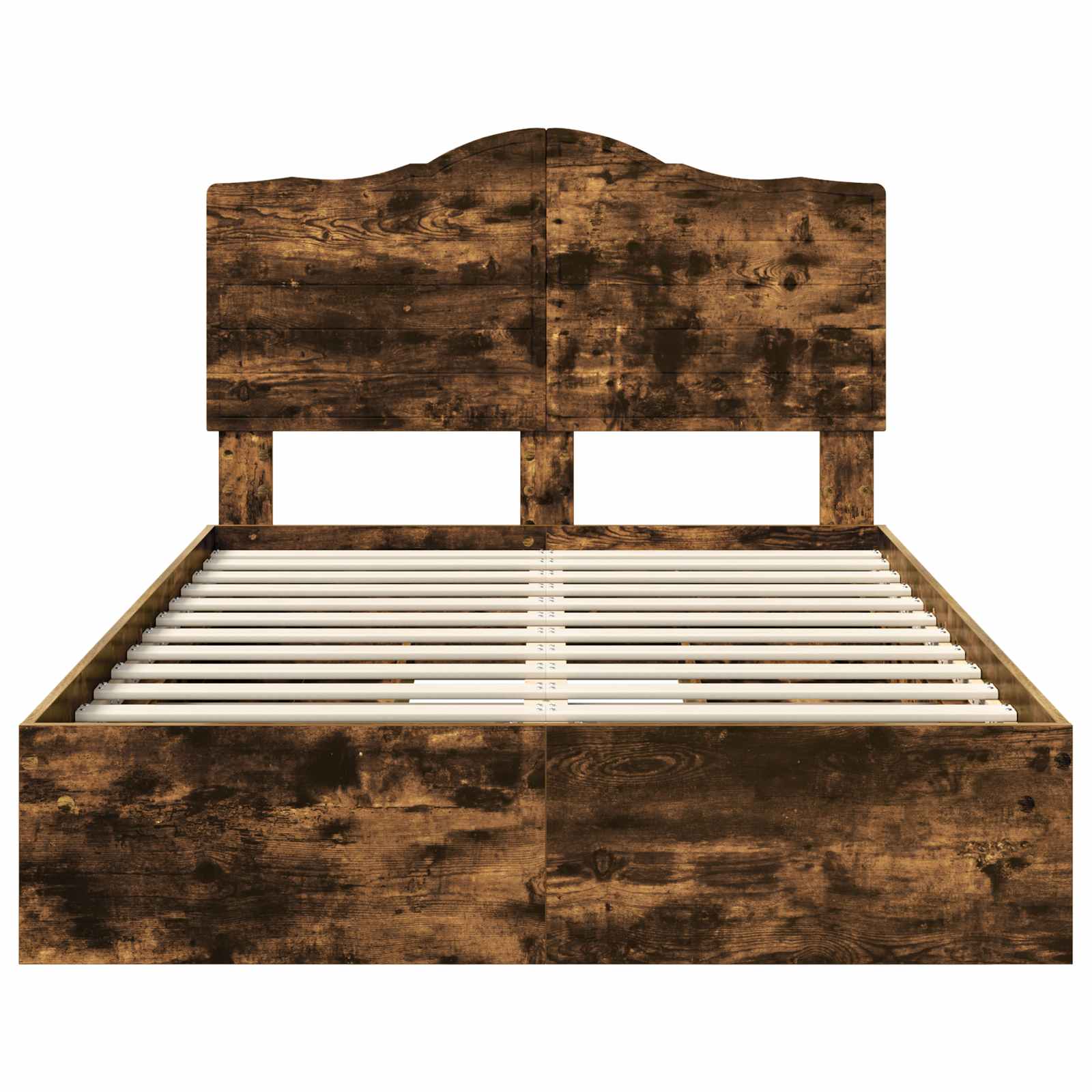 Aufbewahrungsbett Geräucherte Eiche 135 x 190 cm Holzwerkstoff