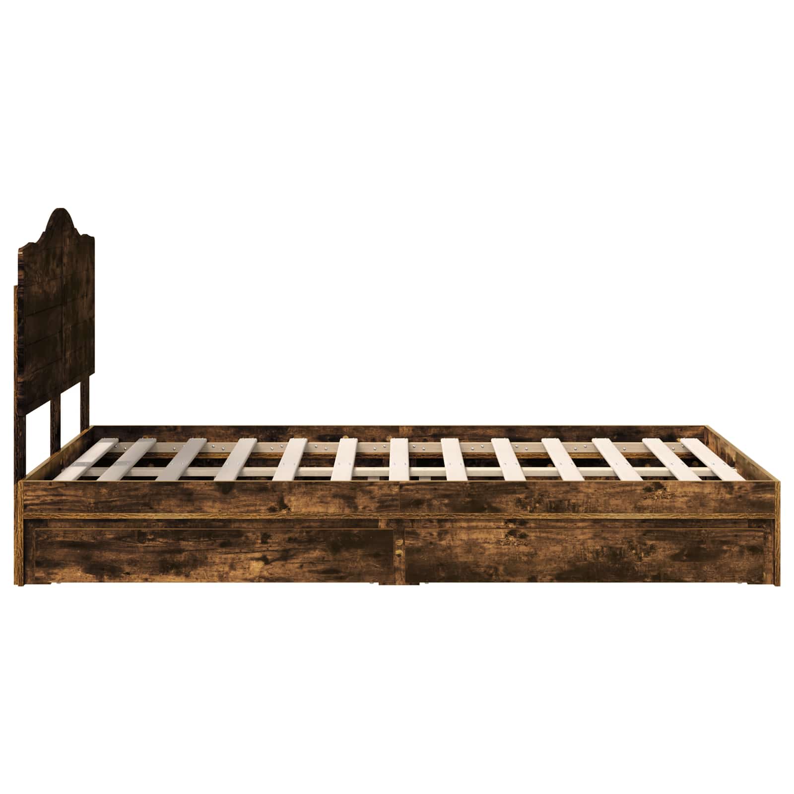 Aufbewahrungsbett Geräucherte Eiche 120 x 200 cm Holzwerkstoff