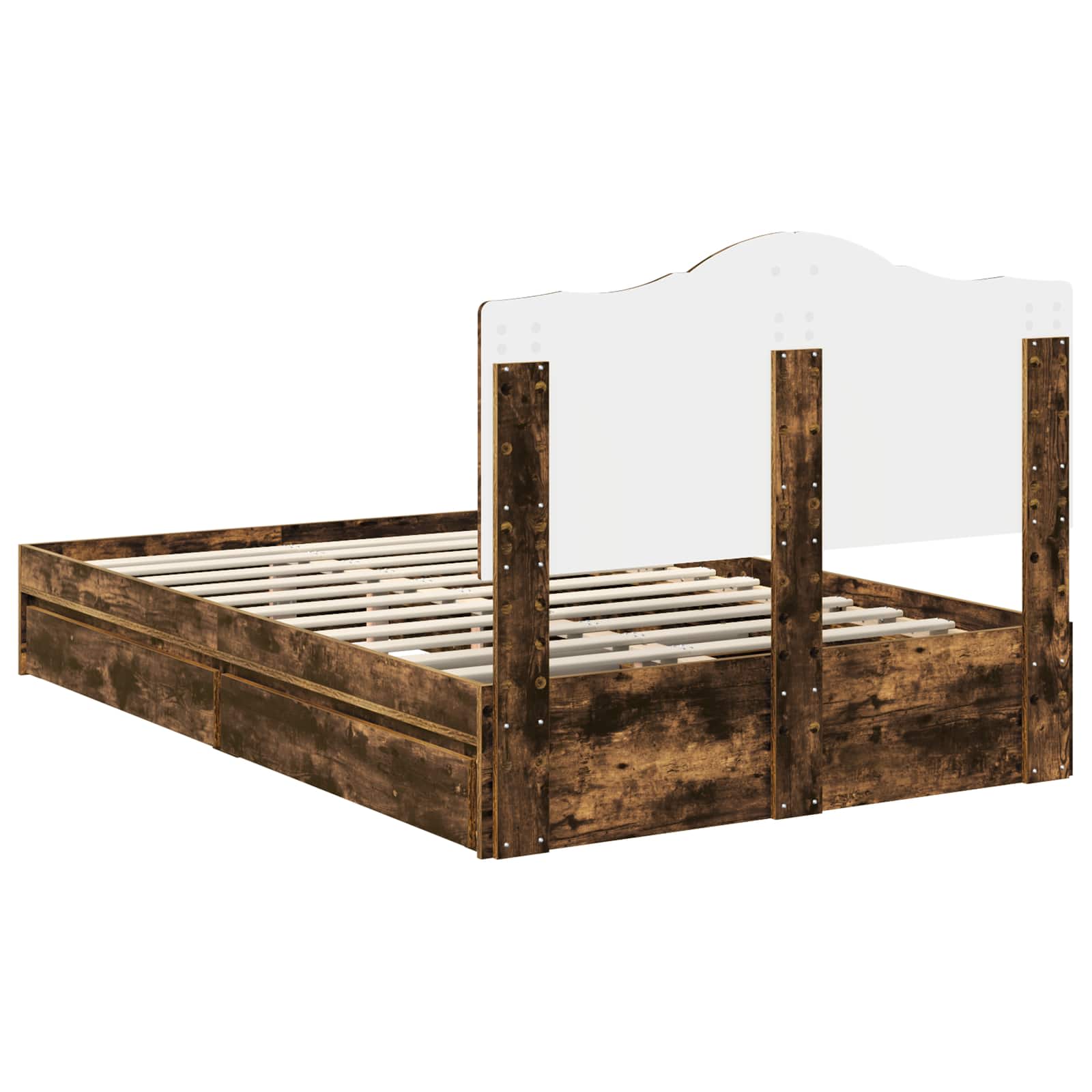Aufbewahrungsbett Geräucherte Eiche 120 x 190 cm Holzwerkstoff