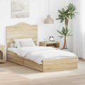 Aufbewahrungsbett Sonoma-Eiche 90 x 200 cm Holzwerkstoff