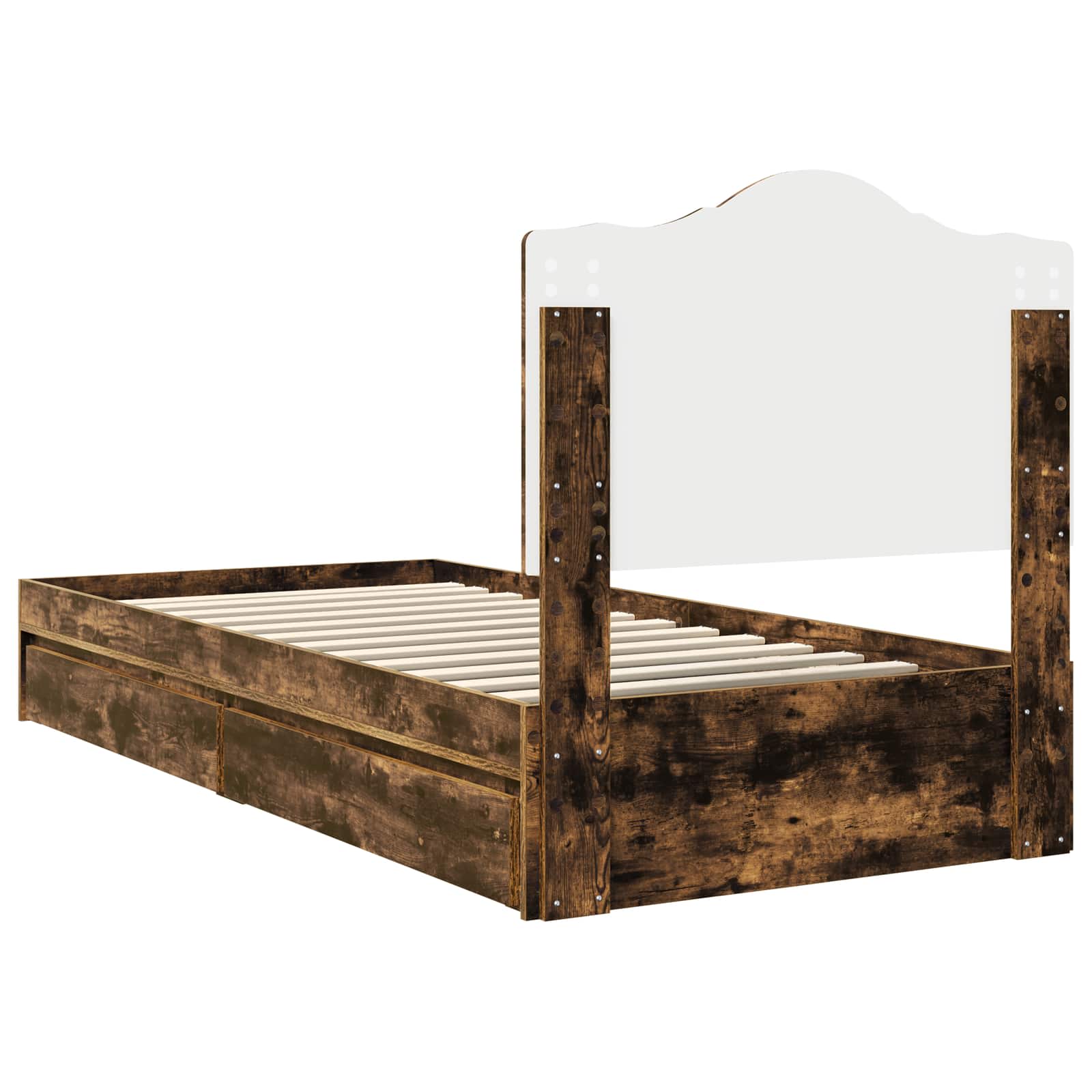 Aufbewahrungsbett Geräucherte Eiche 90 x 190 cm Holzwerkstoff