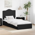 Aufbewahrungsbett Verstellbar Schwarz 70 x 190 cm Holzwerkstoff