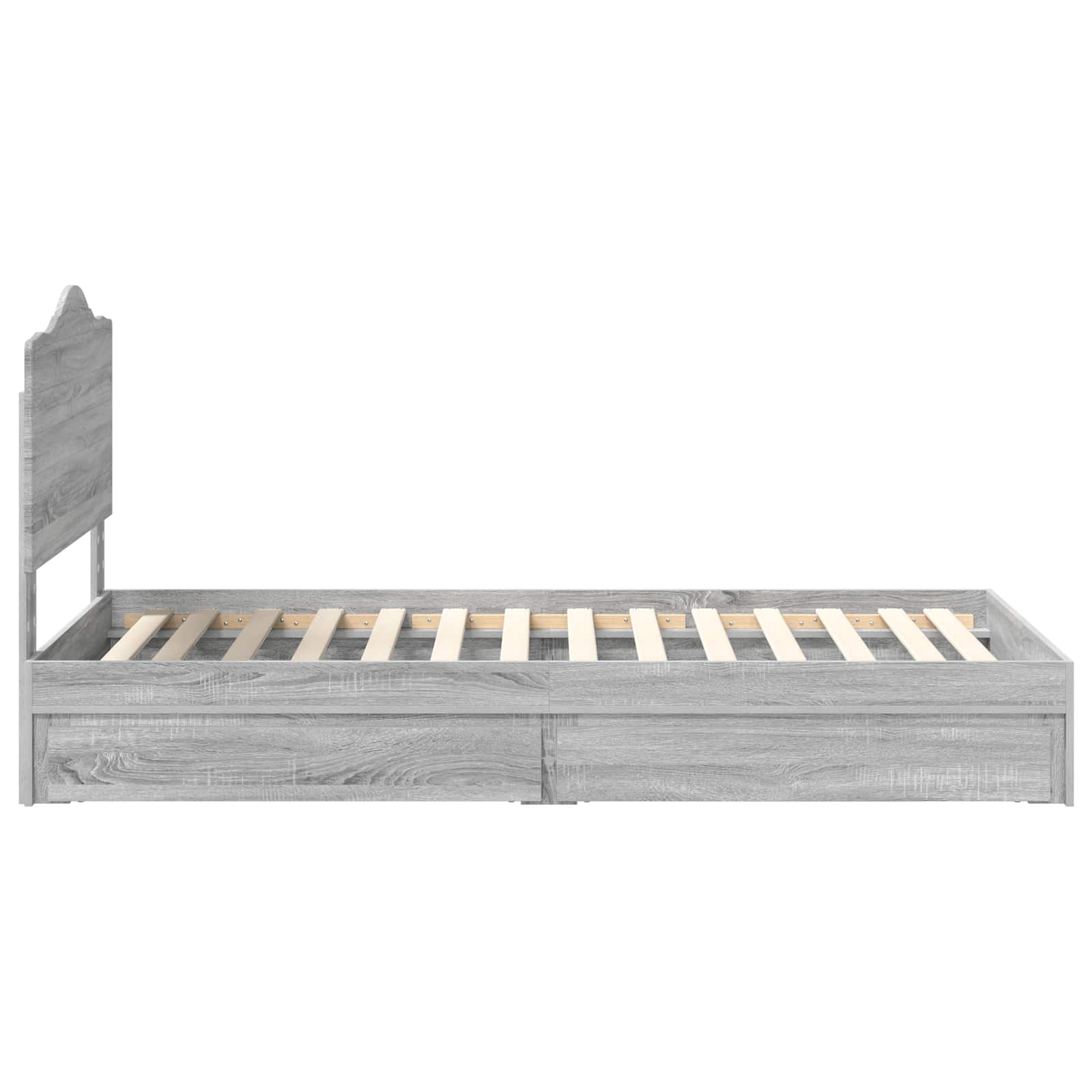 Aufbewahrungsbett Graues Sonoma 70 x 190 cm Holzwerkstoff