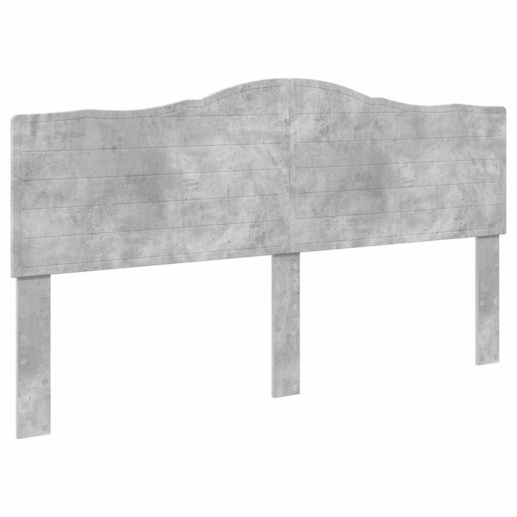 Bettrahmen mit Kopfteil Beton Grau 200 x 200 cm Holzwerkstoff