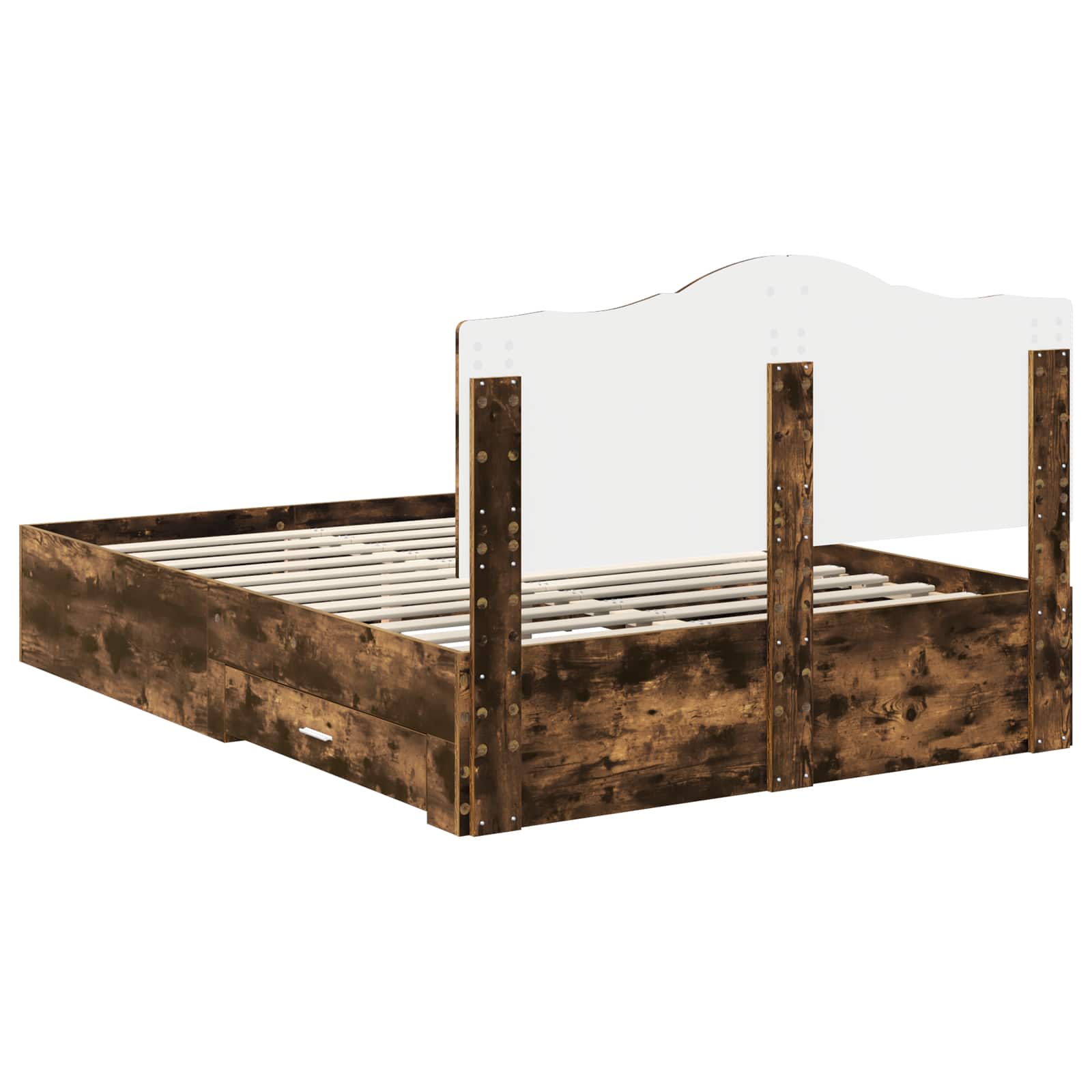 Bettrahmen Geräucherte Eiche 140 x 200 cm Holzwerkstoff