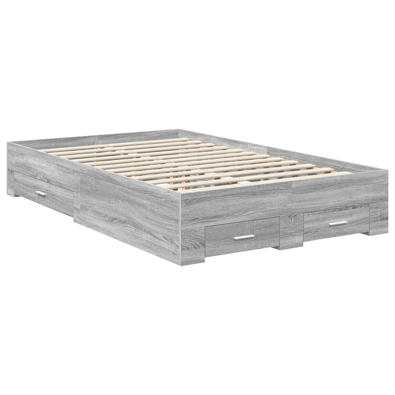 Bettrahmen Graues Sonoma 120 x 190 cm Holzwerkstoff