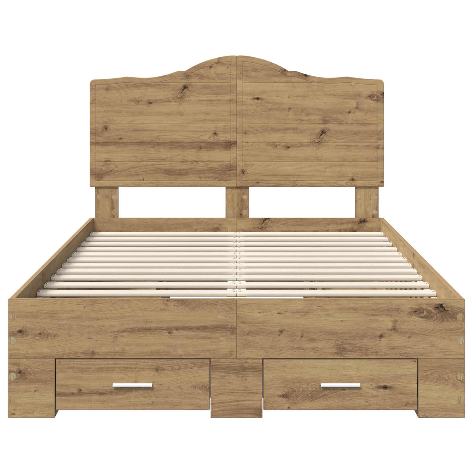 Bettrahmen Artisan-Eiche 120 x 190 cm Holzwerkstoff