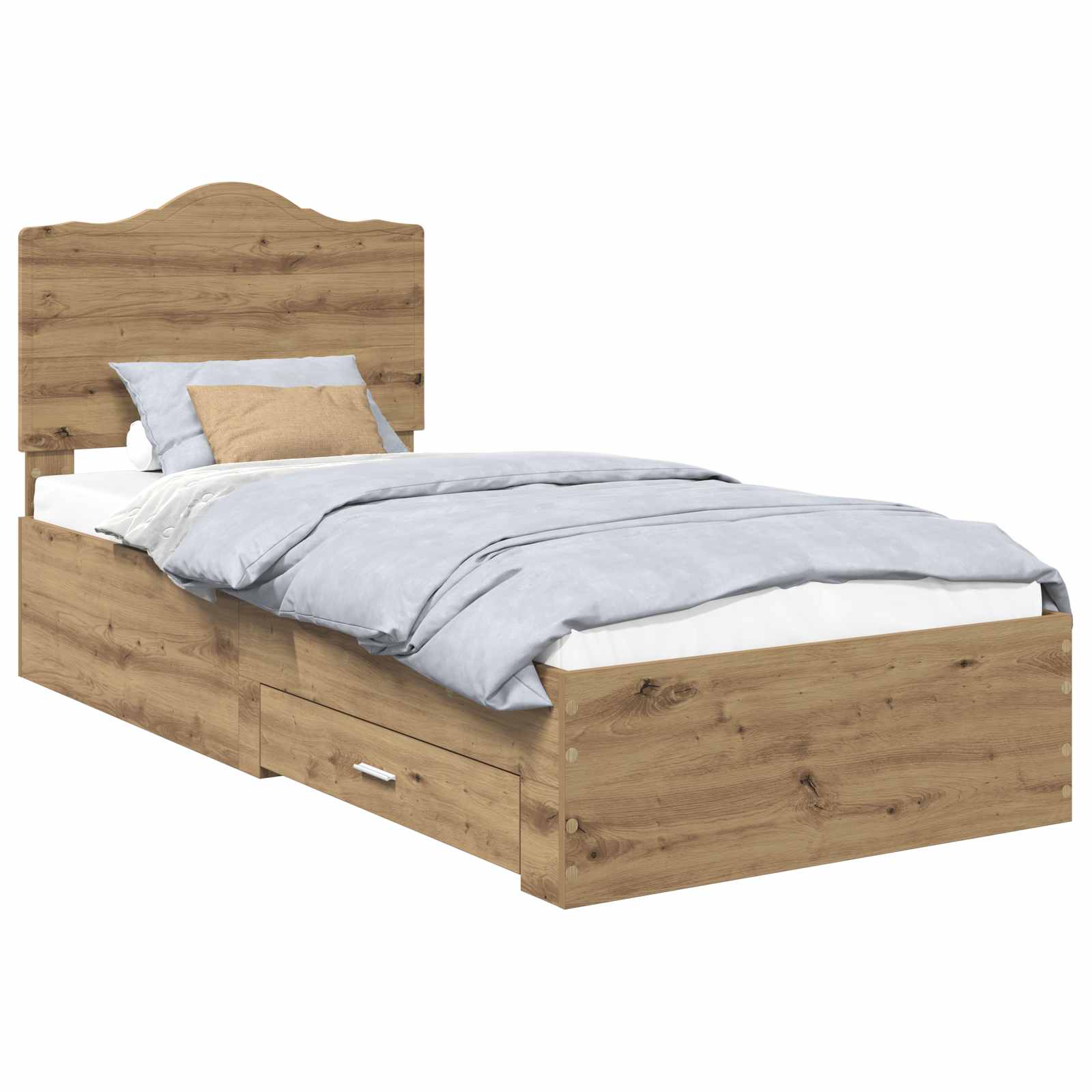 Bettrahmen Artisan-Eiche 100 x 200 cm Holzwerkstoff