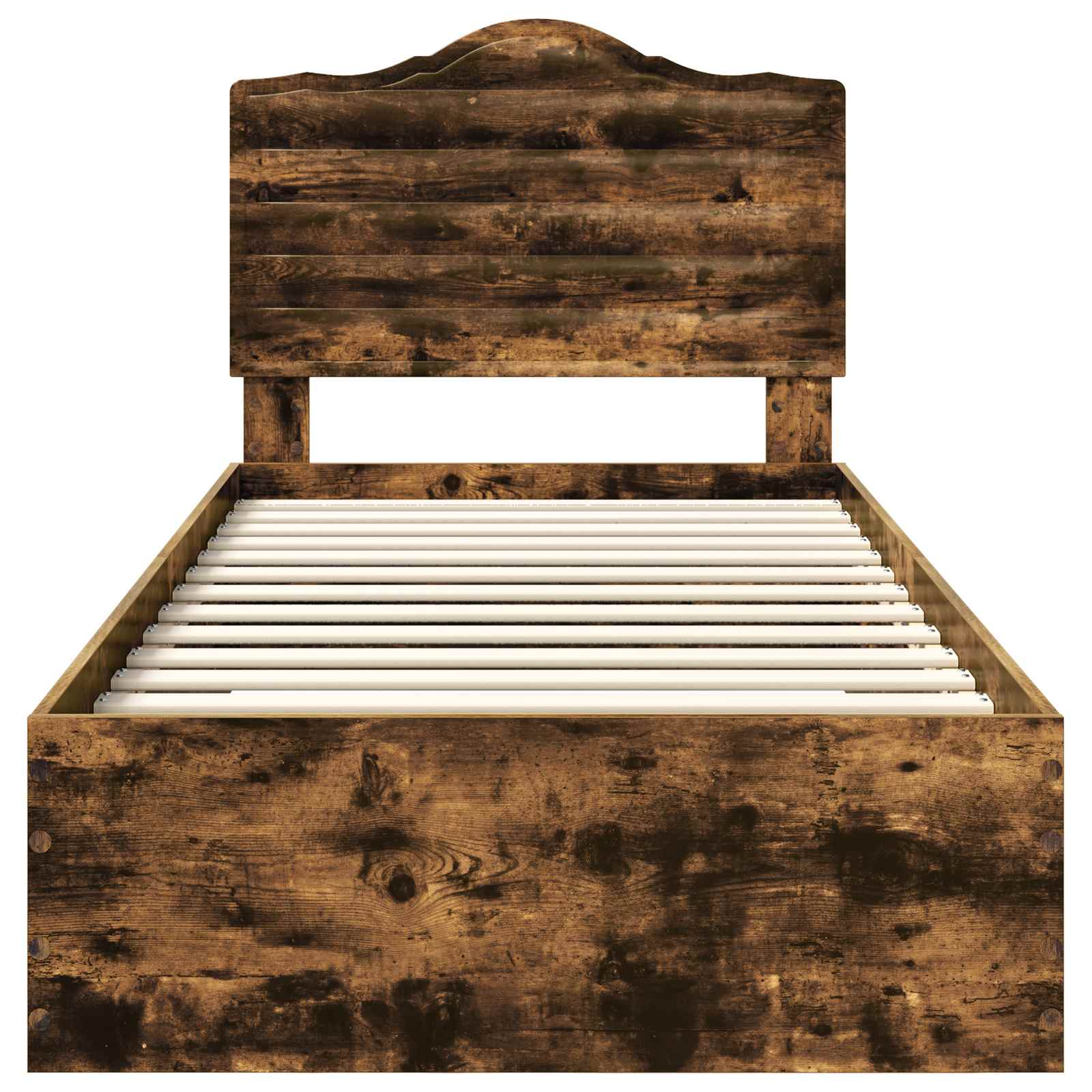 Bettrahmen Geräucherte Eiche 90 x 190 cm Holzwerkstoff