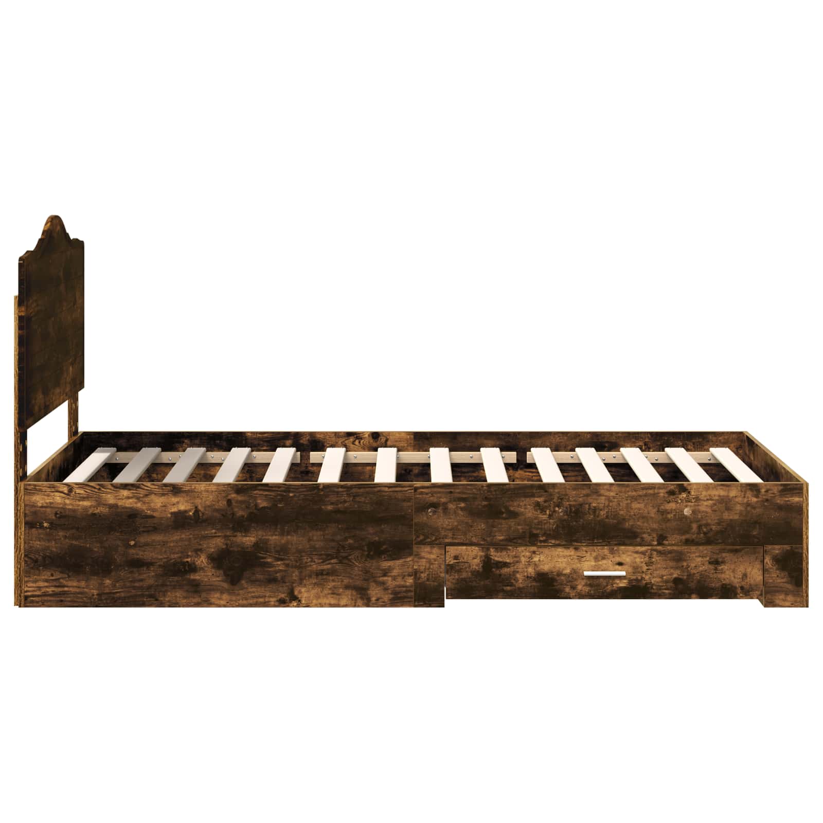 Bettrahmen Geräucherte Eiche 90 x 190 cm Holzwerkstoff