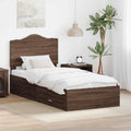 Bettrahmen Braun Eichen-Optik 70 x 190 cm Holzwerkstoff