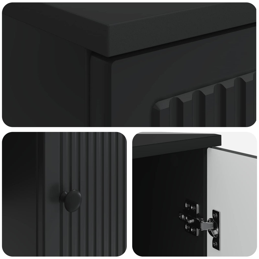 Schreibtisch Schwarz Holzwerkstoff 142,5 x 50 x 75 cm