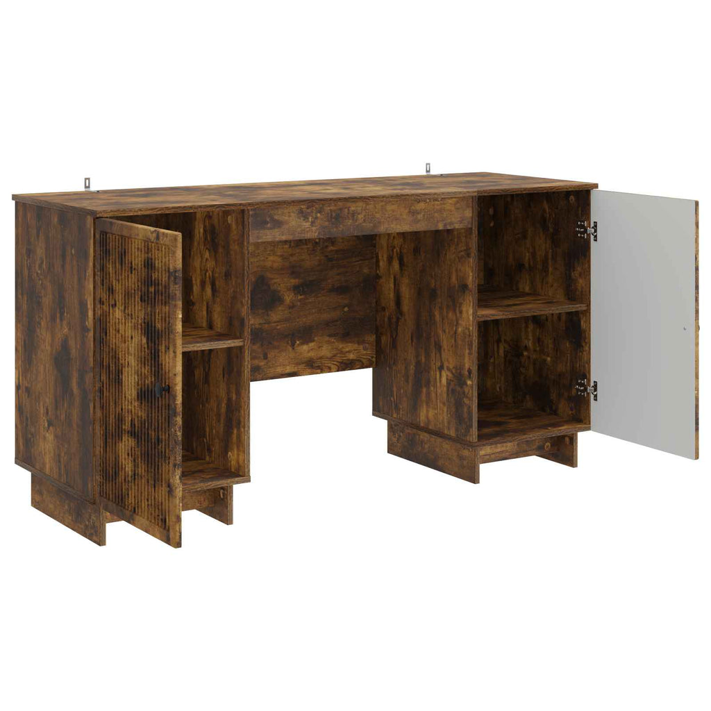 Schreibtisch Geräucherte Eiche Holzwerkstoff 142,5 x 50 x 75 cm