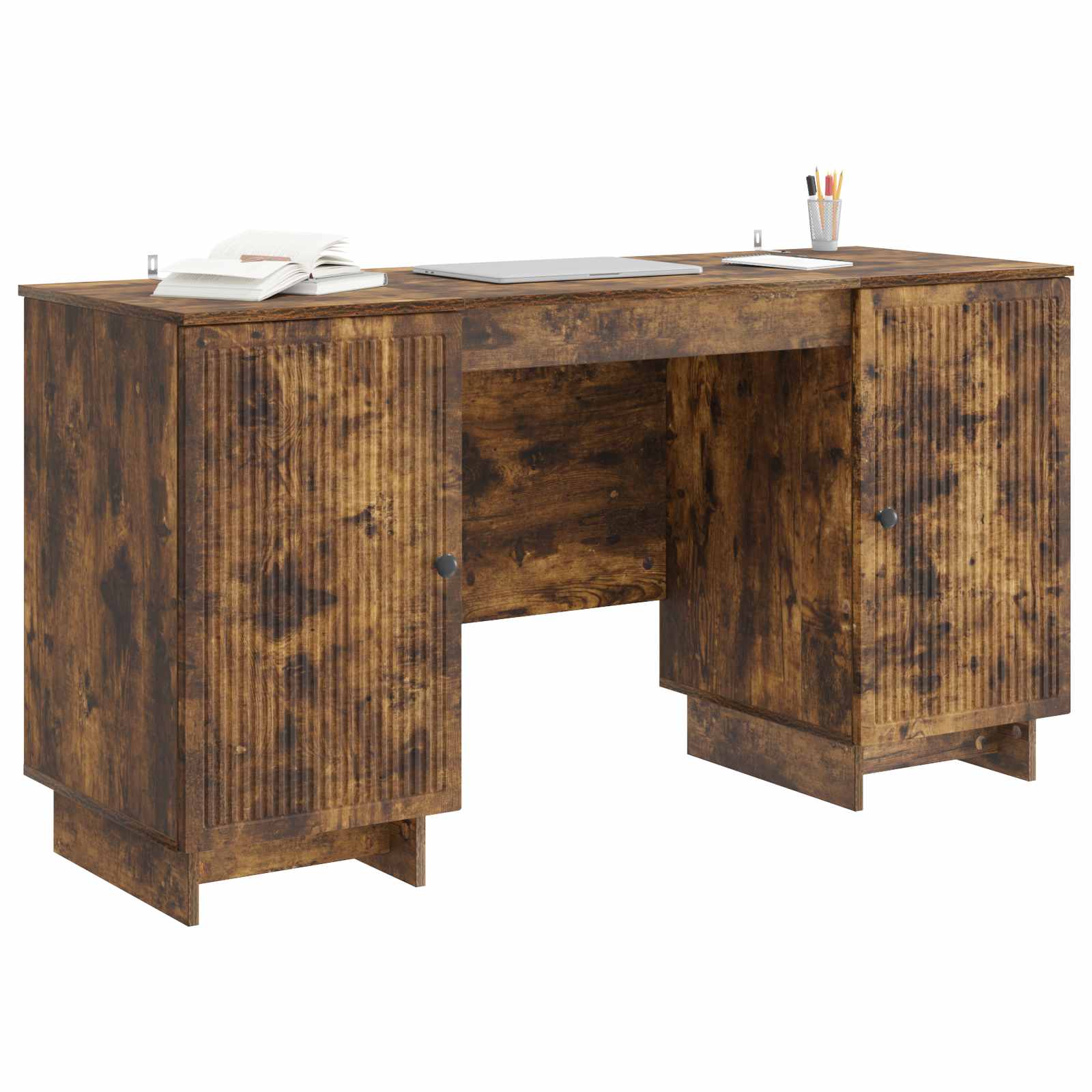 Schreibtisch Geräucherte Eiche Holzwerkstoff 142,5 x 50 x 75 cm