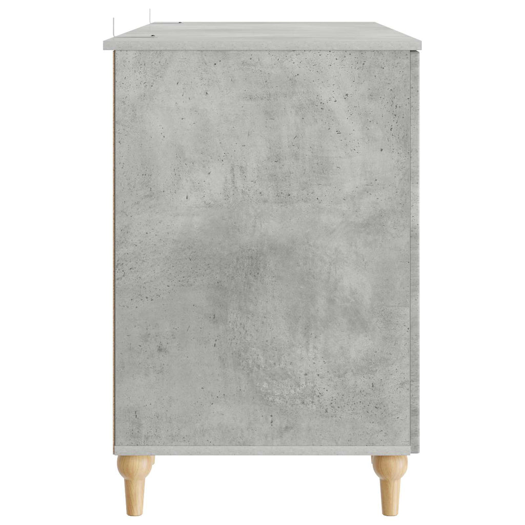 Schreibtisch mit Tür Betongrau 142,5 x 50 x 75 cm Holzwerkstoff