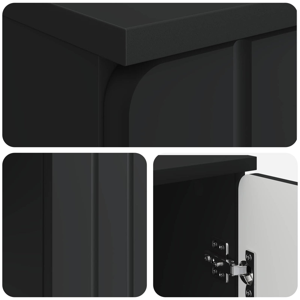 Schreibtisch mit Regal Schwarz 142,5 x 50 x 75 cm Holzwerkstoff