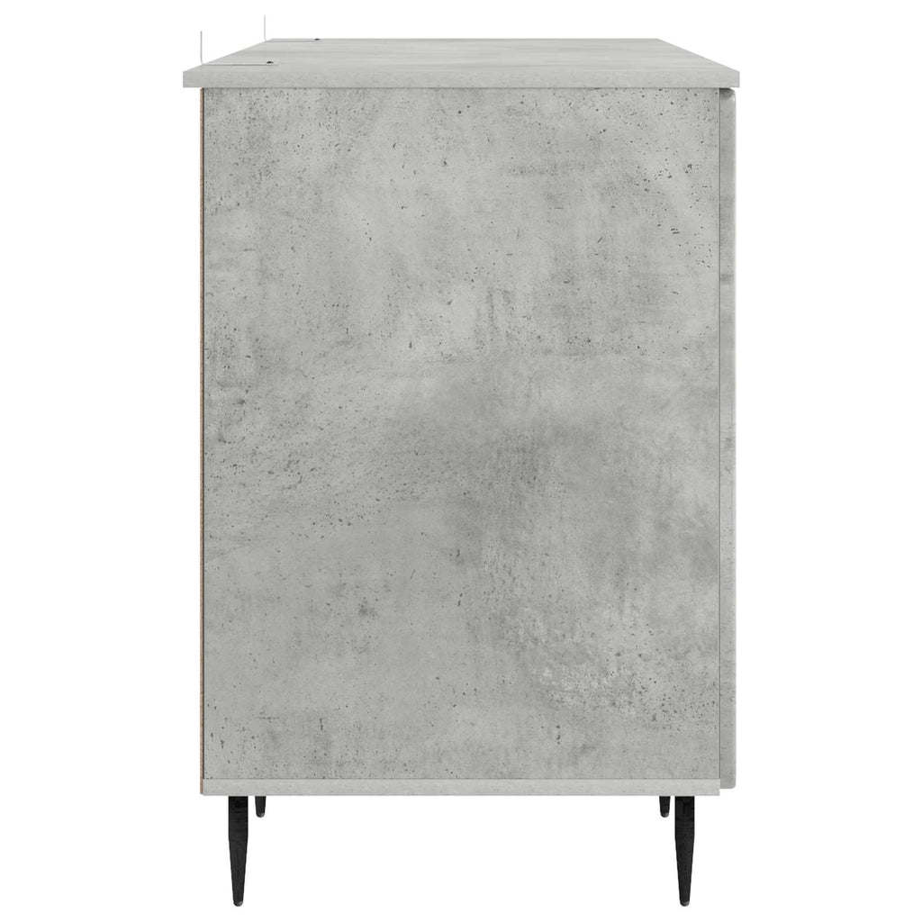 Schreibtisch mit Tür Betongrau 142,5 x 50 x 75 cm Holzwerkstoff
